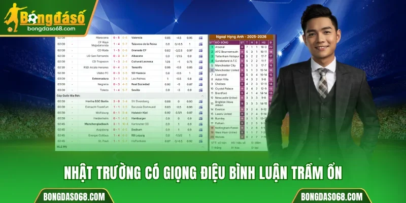 Nhật Trường có giọng điệu bình luận trầm ổn