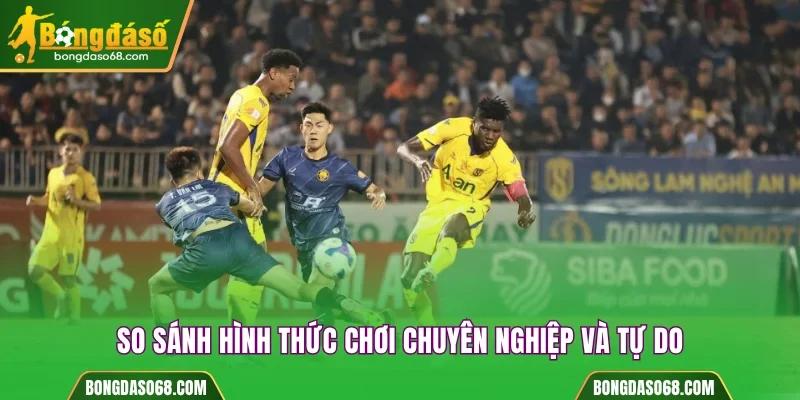 So sánh hình thức chơi chuyên nghiệp và tự do